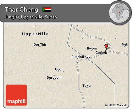Shaded Relief 3D Map of Thar Cheng