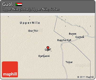Shaded Relief 3D Map of Guol