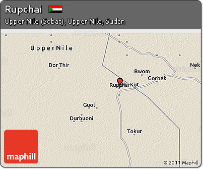 Shaded Relief 3D Map of Rupchai