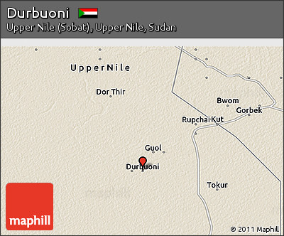 Shaded Relief 3D Map of Durbuoni