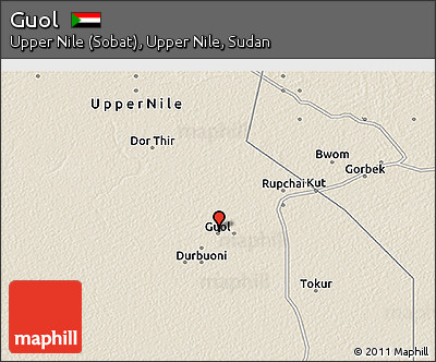 Shaded Relief 3D Map of Guol