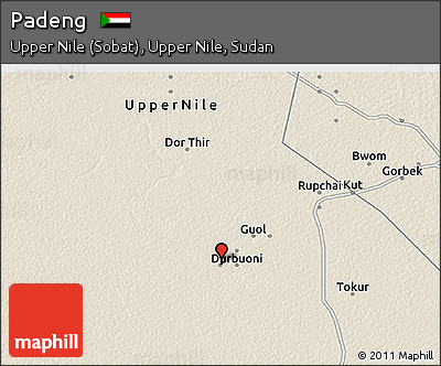 Shaded Relief 3D Map of Padeng