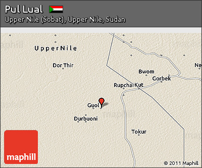 Shaded Relief 3D Map of Pul Lual