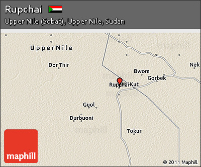 Shaded Relief 3D Map of Rupchai