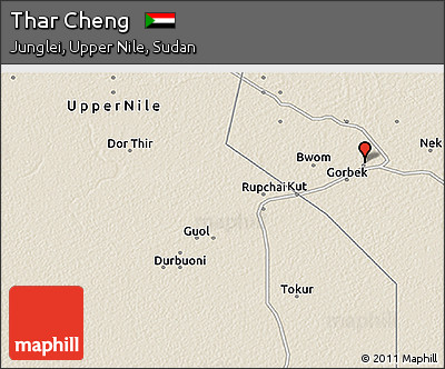Shaded Relief 3D Map of Thar Cheng