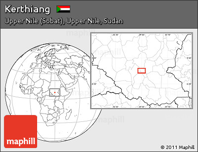 Blank Location Map of Kerthiang