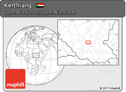 Blank Location Map of Kerthiang