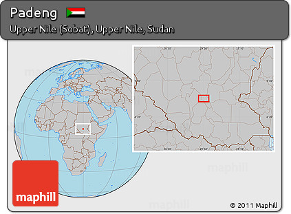 Gray Location Map of Padeng