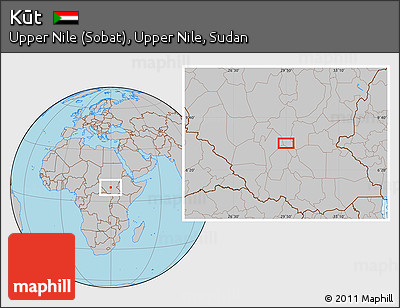 Gray Location Map of Kūt