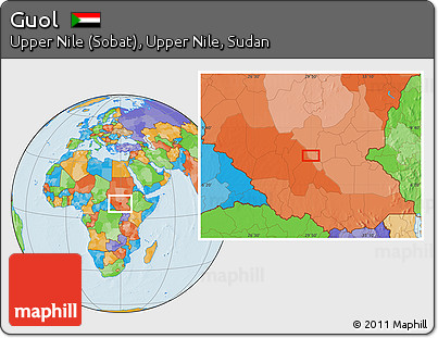 Political Location Map of Guol