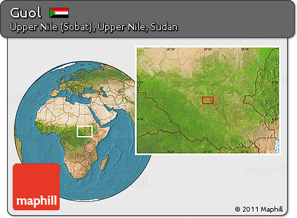 Satellite Location Map of Guol