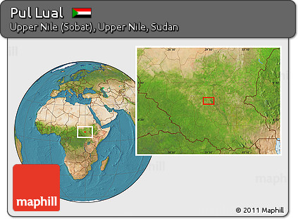 Satellite Location Map of Pul Lual