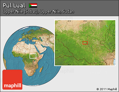 Satellite Location Map of Pul Lual