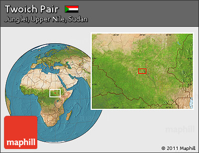 Satellite Location Map of Twoich Pair
