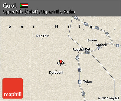 Shaded Relief Map of Guol