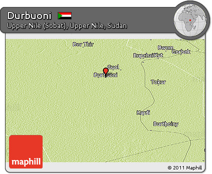 Physical Panoramic Map of Durbuoni