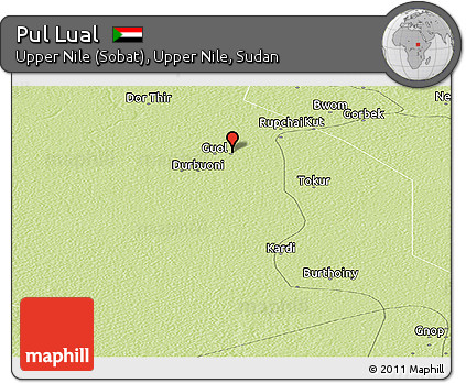Physical Panoramic Map of Pul Lual