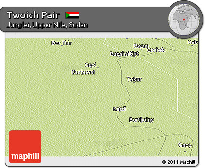 Physical Panoramic Map of Twoich Pair