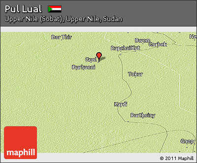 Physical Panoramic Map of Pul Lual