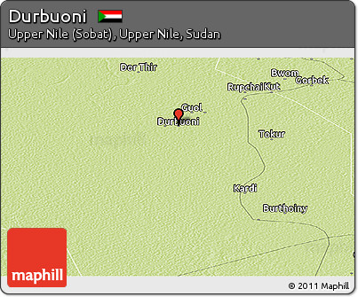Physical Panoramic Map of Durbuoni