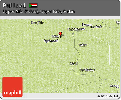 Physical Panoramic Map of Pul Lual
