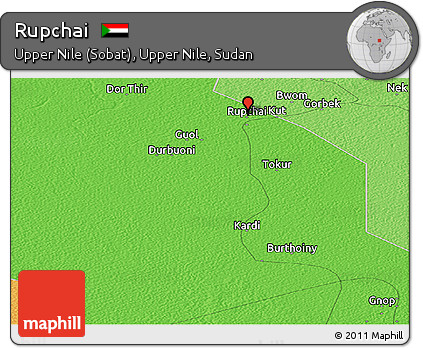 Political Panoramic Map of Rupchai