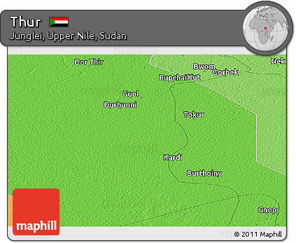 Political Panoramic Map of Thur
