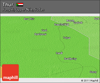 Political Panoramic Map of Thur