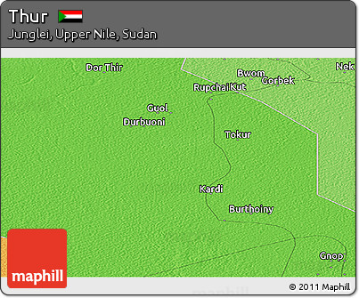 Political Panoramic Map of Thur