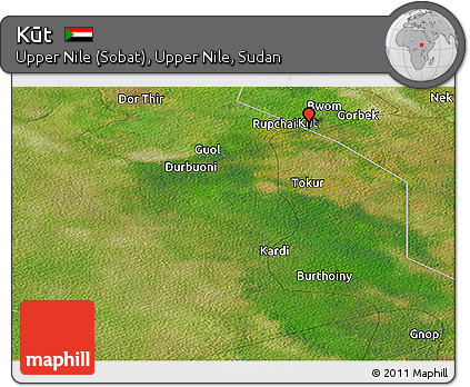 Satellite Panoramic Map of Kūt