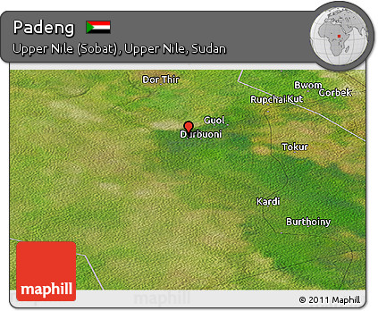 Satellite Panoramic Map of Padeng