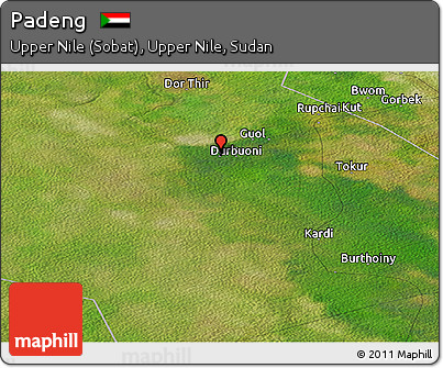 Satellite Panoramic Map of Padeng
