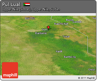 Satellite Panoramic Map of Pul Lual