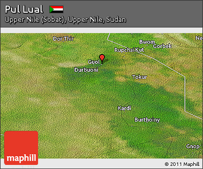 Satellite Panoramic Map of Pul Lual