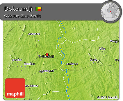 Physical 3D Map of Dokoundji