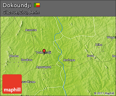 Physical 3D Map of Dokoundji