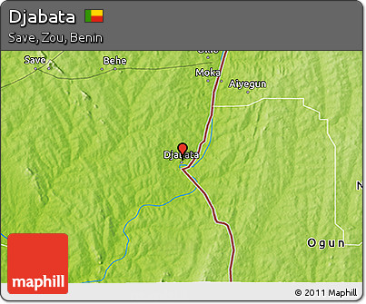 Physical 3D Map of Djabata