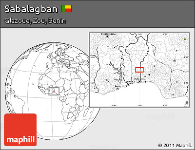 Blank Location Map of Sabalagban