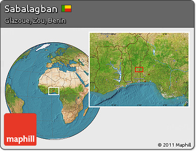 Satellite Location Map of Sabalagban