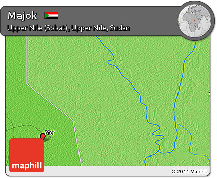 Political 3D Map of Majok