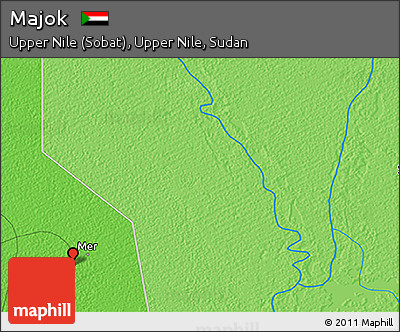 Political 3D Map of Majok