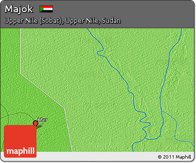 Political 3D Map of Majok