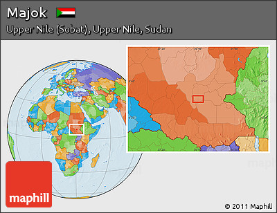 Political Location Map of Majok