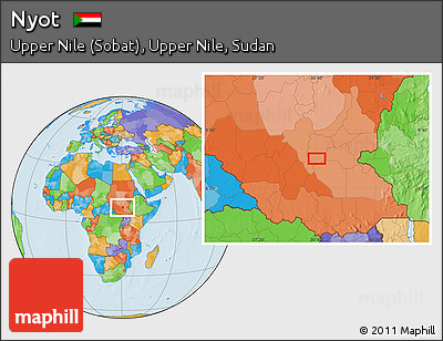 Political Location Map of Nyot