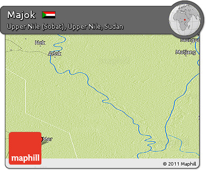 Physical Panoramic Map of Majok