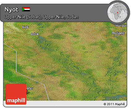 Satellite Panoramic Map of Nyot