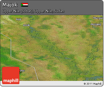 Satellite Panoramic Map of Majok