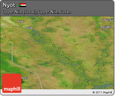 Satellite Panoramic Map of Nyot