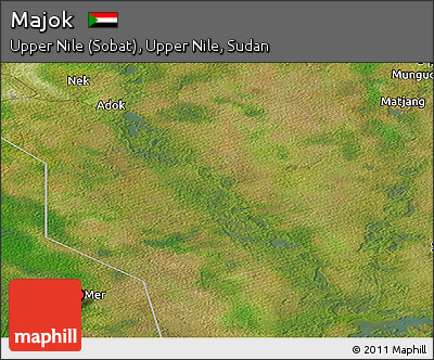 Satellite Panoramic Map of Majok