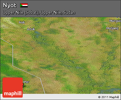 Satellite Panoramic Map of Nyot